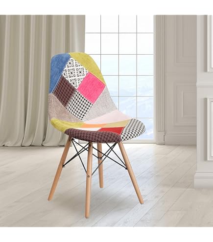 Amazon.com - EMMA + OLIVER Milan Patchwork Fabric Chair with